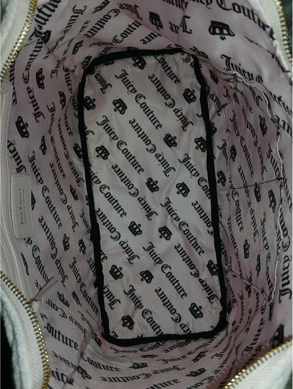 Juicy Couture Too Cute Hobo Bag Powder Blush Pink Scottie Charm NWT